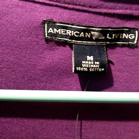 NWT American Living Purple Size M 4 Pocket Top - Picture 4 of 5